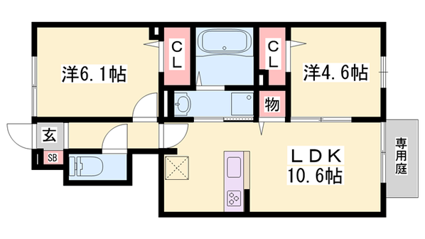 播磨町駅 徒歩11分 1階の物件間取画像